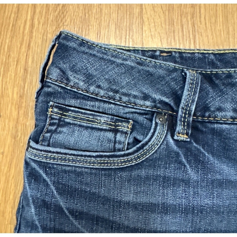 Silver Jeans Suki Denim Shorts Women 28 Blue Mid Rise Cut Off Embroidered Pocket - Picture 3 of 16